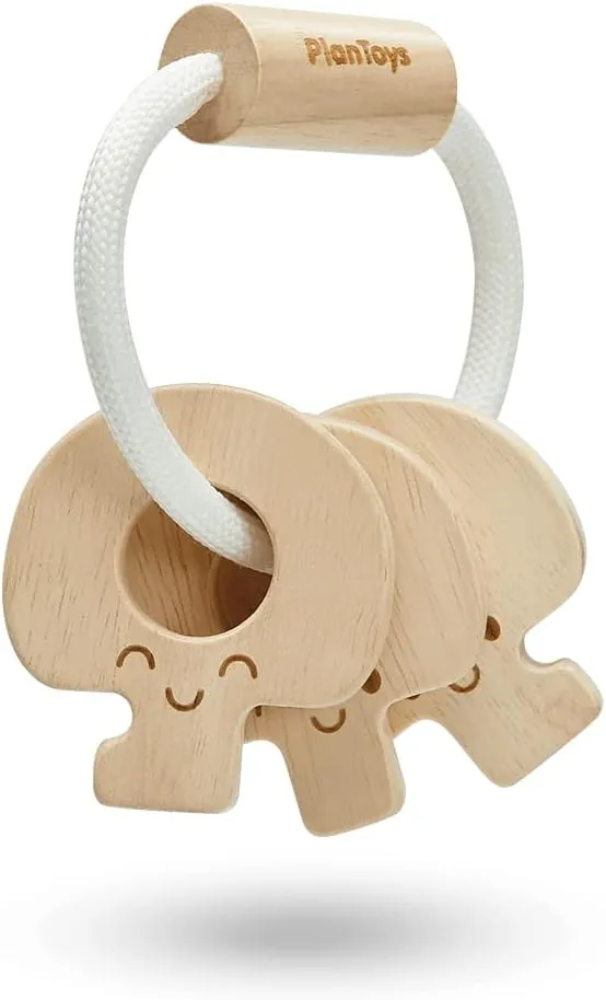 Plan Toys - Hochet clés naturel - Bois - PT5267
